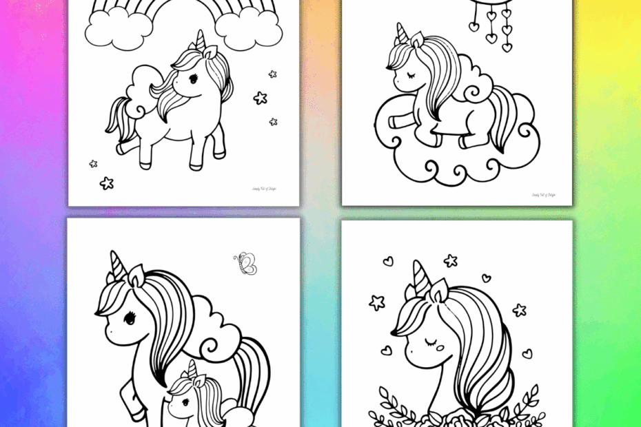 Unicorn Pictures To Color Printable Free Infoupdate