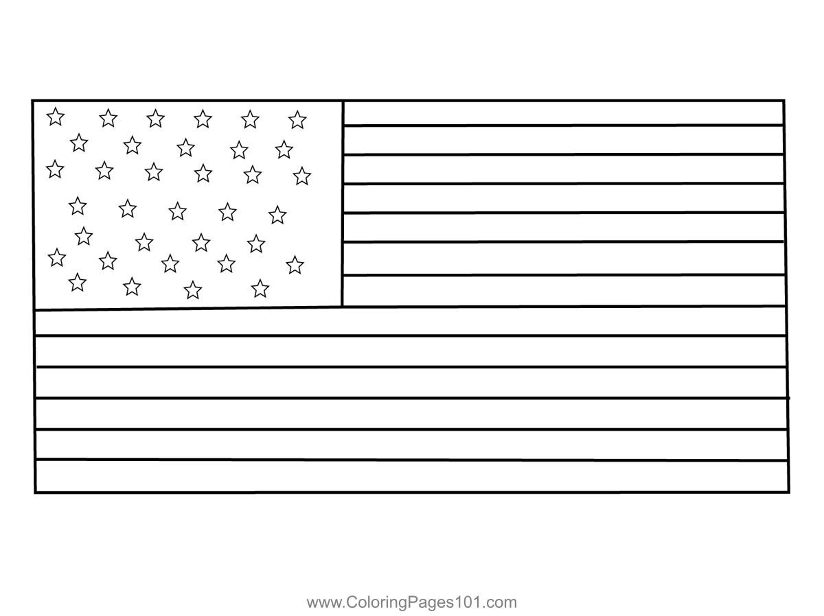 Usa Flag Printable Coloring Page Printable Free Templates