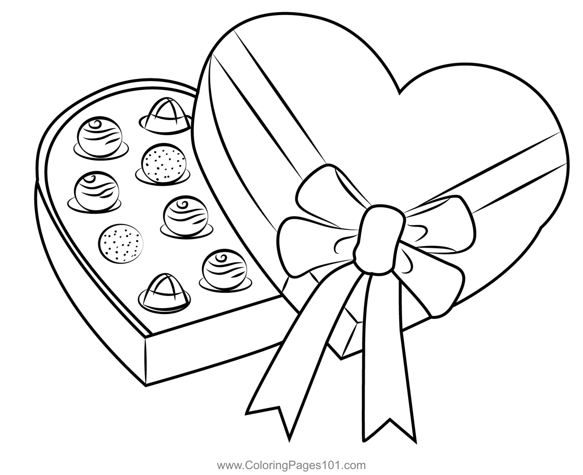 valentine's day candy coloring pages