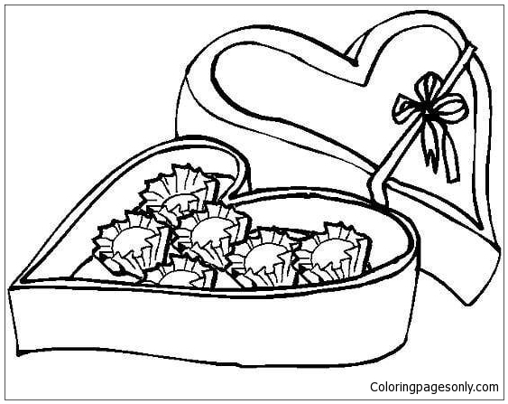 Valentines Day Candy Coloring Pages Coloring Pages