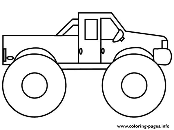 Very Easy Monster Truck Coloring Pages Printable