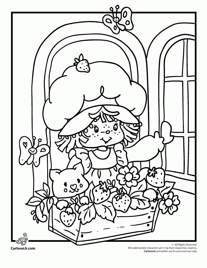 Vintage Strawberry Shortcake Coloring Pages Coloring Home