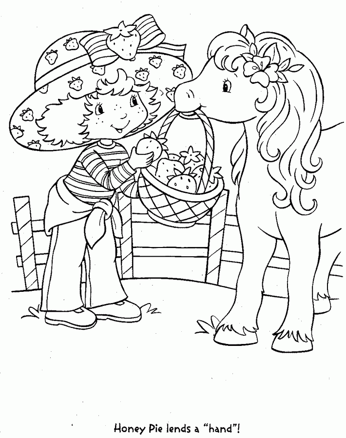 Vintage Strawberry Shortcake Coloring Pages Coloring Home