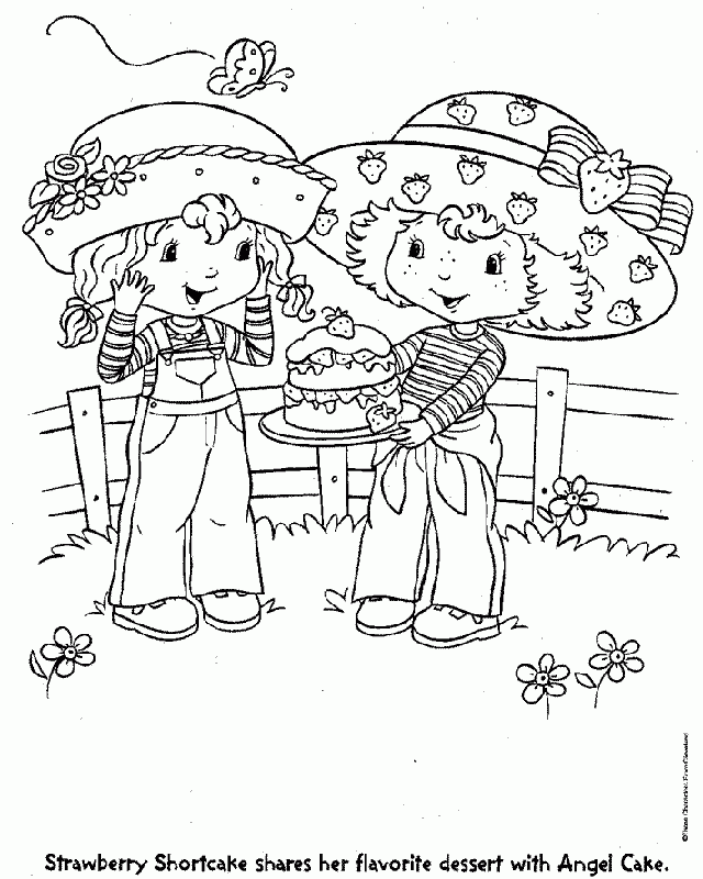 strawberry shortcake vintage coloring pages