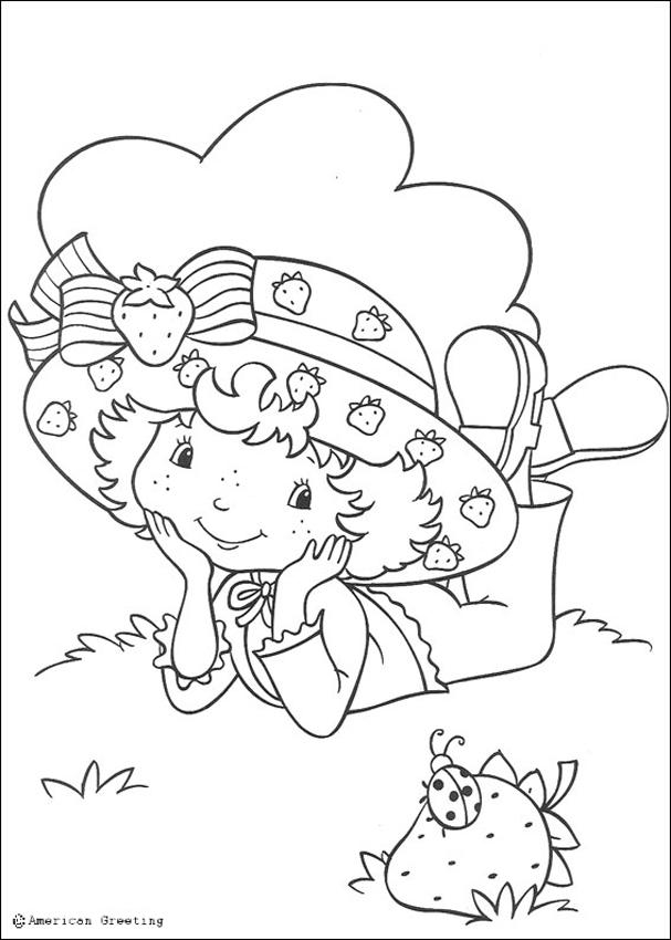 strawberry shortcake coloring pages old