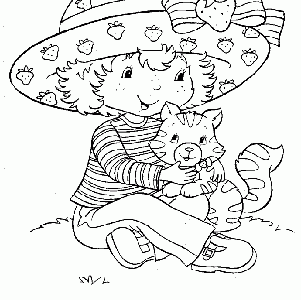 Vintage Strawberry Shortcake Coloring Pages Coloring Home