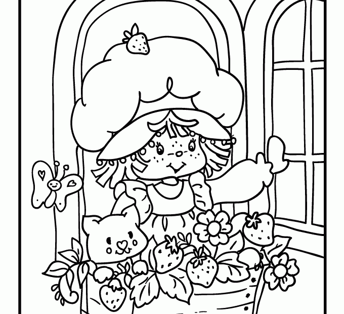 Vintage Strawberry Shortcake Coloring Pages Coloring Home
