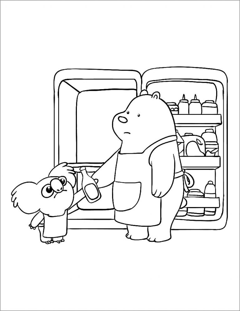 We Bare Bears Camping Coloring Page For Kids ColoringBay