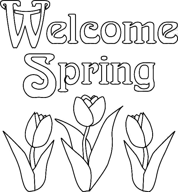 Welcome Spring Coloring Page Spring Coloring Pages Coloring Pages 