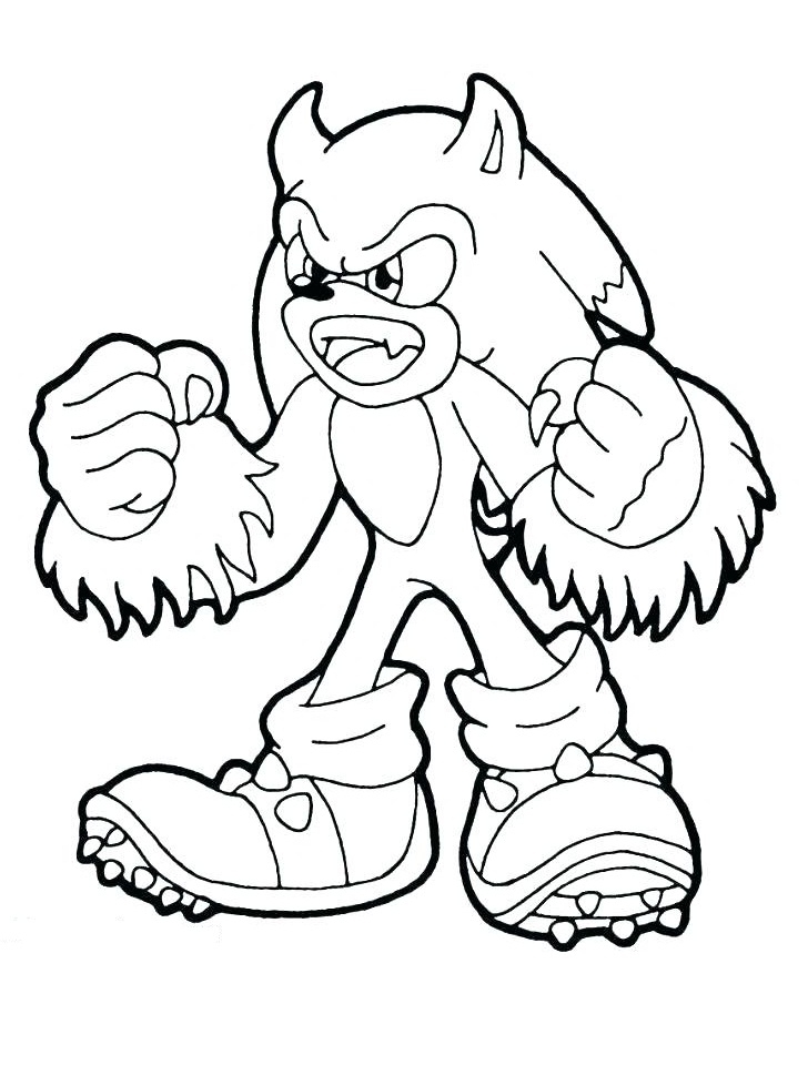 Sonic characters free coloring sheet