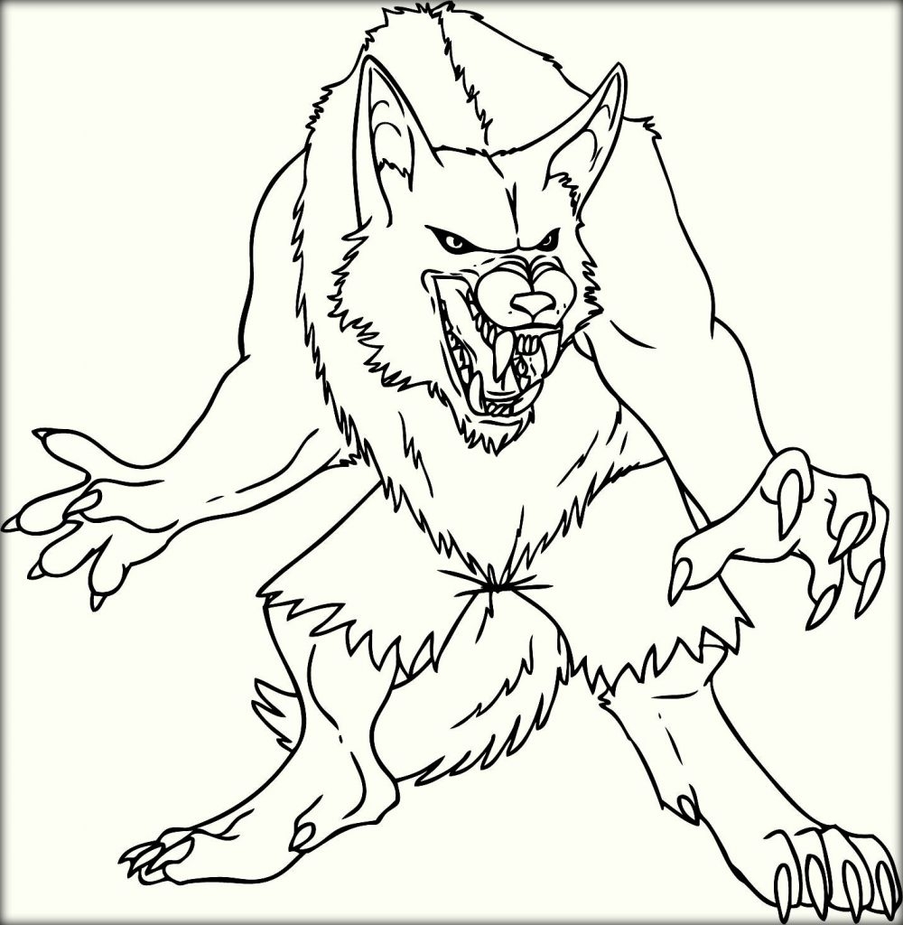 Werewolf Coloring Pages Printable At GetDrawings Free Download