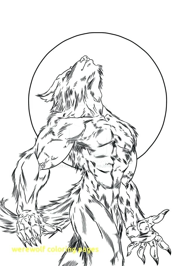 printable werewolf coloring pages