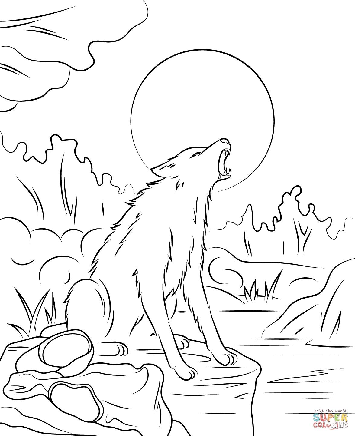 Werewolf Coloring Pages Printable At GetDrawings Free Download
