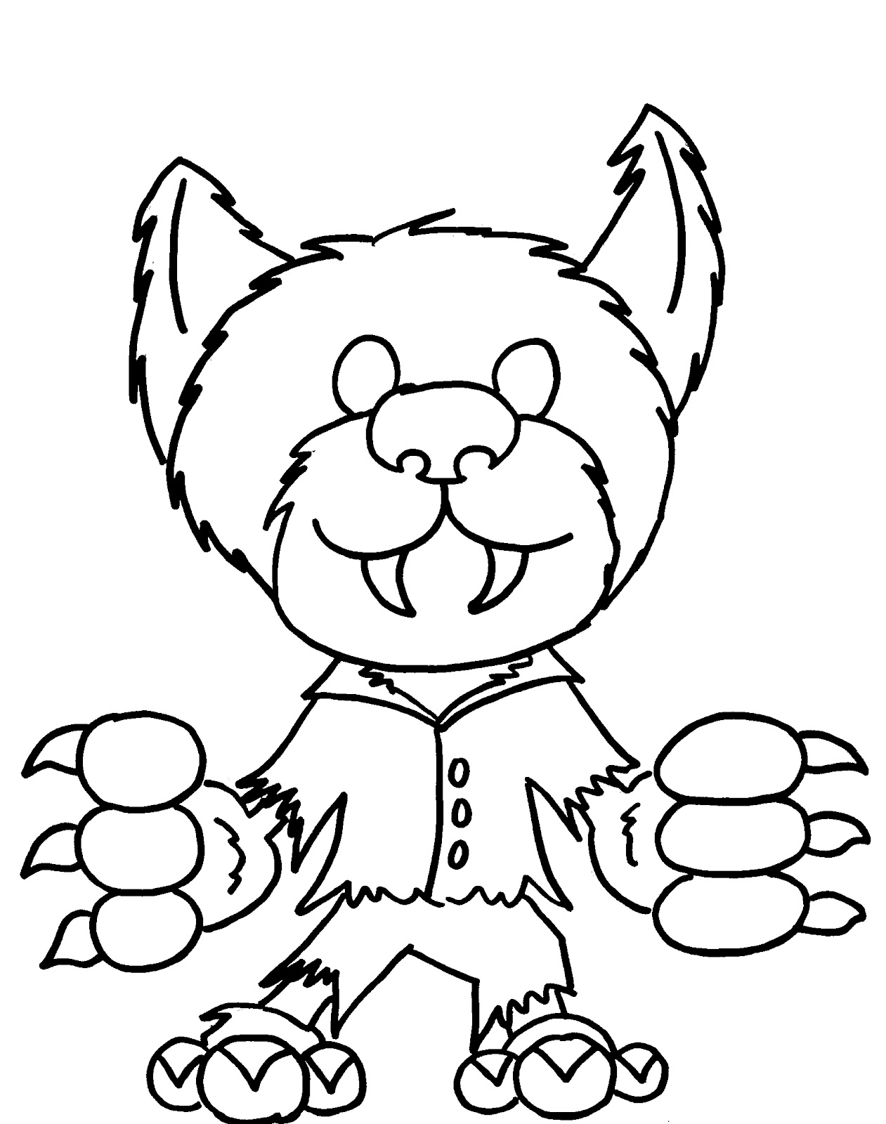 Werewolf Coloring Sheet Coloring Pages