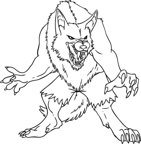 Werewolf Printable Free Coloring Page Free Printable Coloring Pages