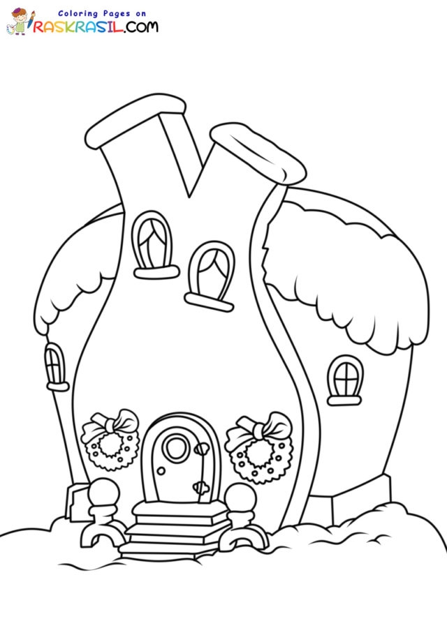 Whoville Houses Coloring Pages Whoville Houses Coloring Pages