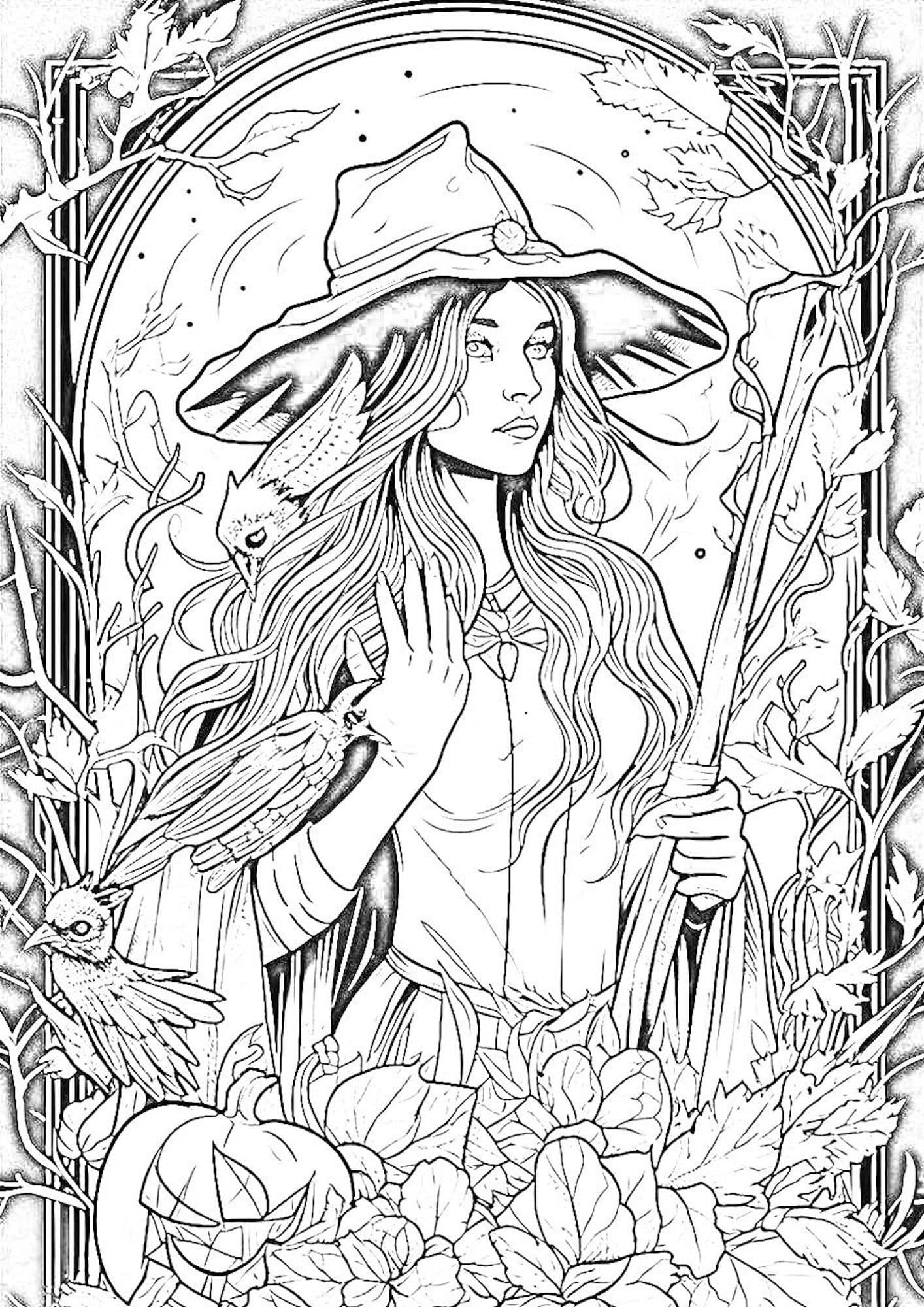 Witch Coloring Pages
