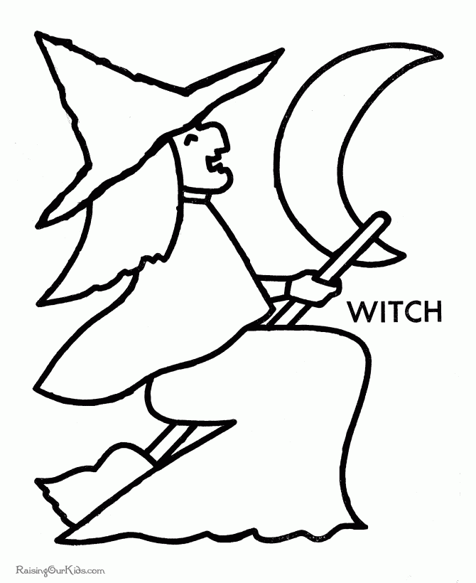 Witch Coloring Pages For Halloween 006