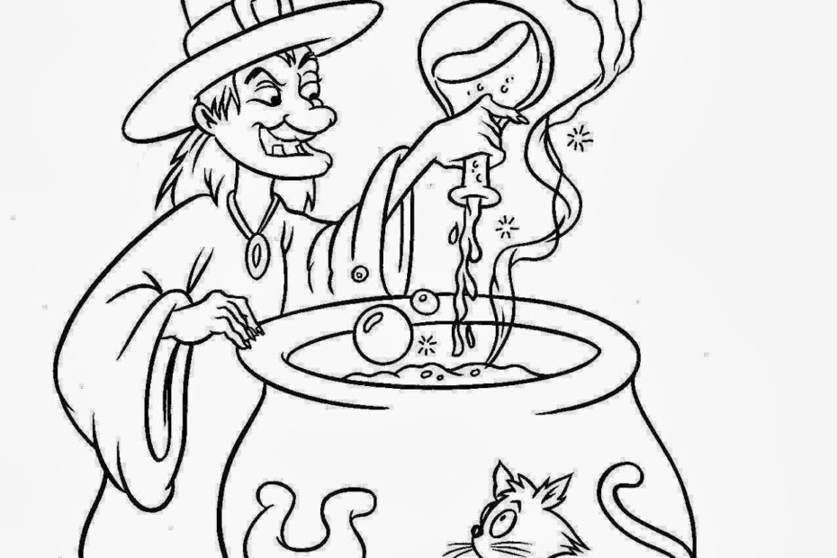 Witch Printable Coloring Pages
