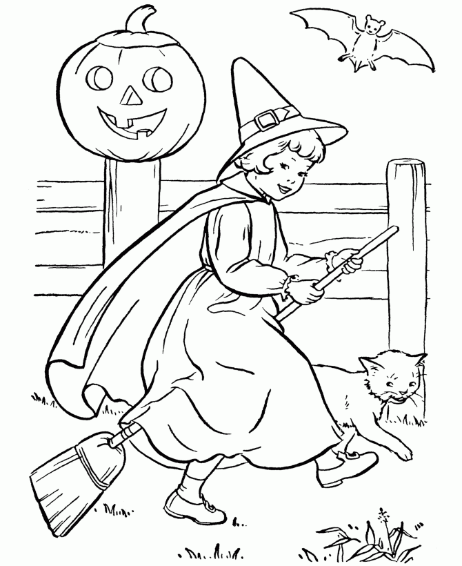 Witch Printable Coloring Pages
