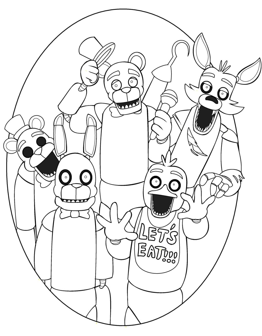 Withered Freddy FNAF Coloring Page Free Printable Coloring Pages For Kids Withered Freddy FNAF Coloring Page Free Printable Coloring Pages For Kids