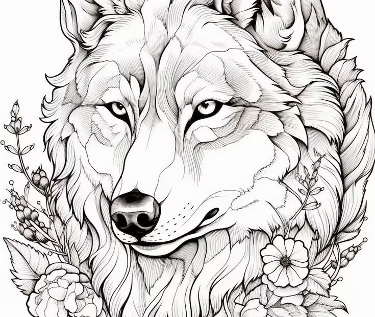 Wolves Coloring Pages Coloring Pages Adult Coloring Kids Coloring