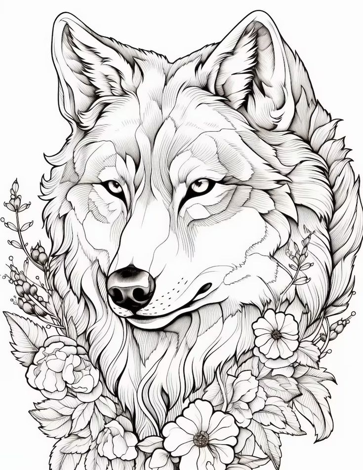 Wolves Coloring Pages Coloring Pages Adult Coloring Kids Coloring 