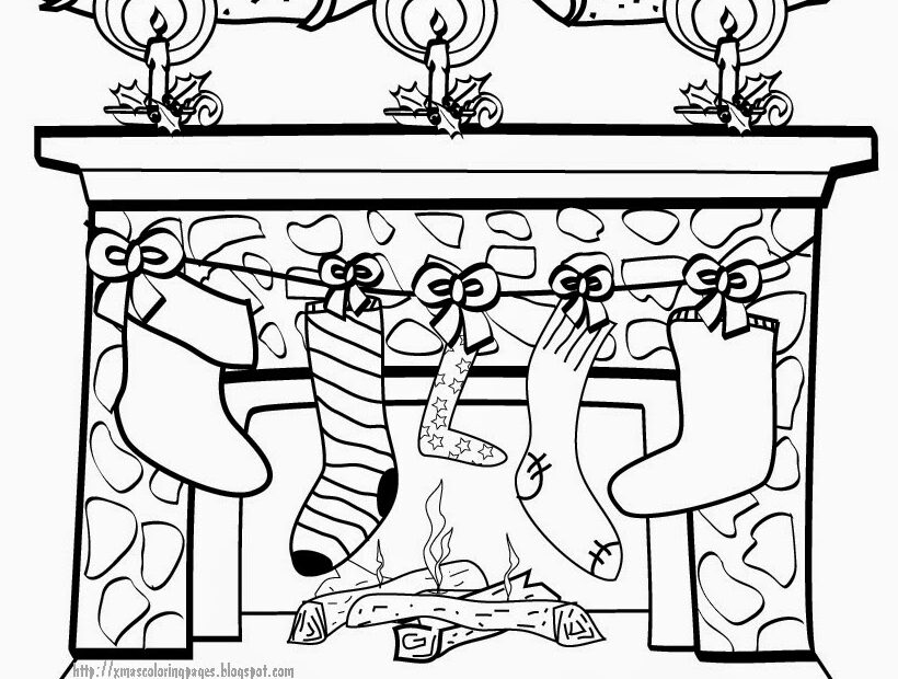 XMAS COLORING PAGES