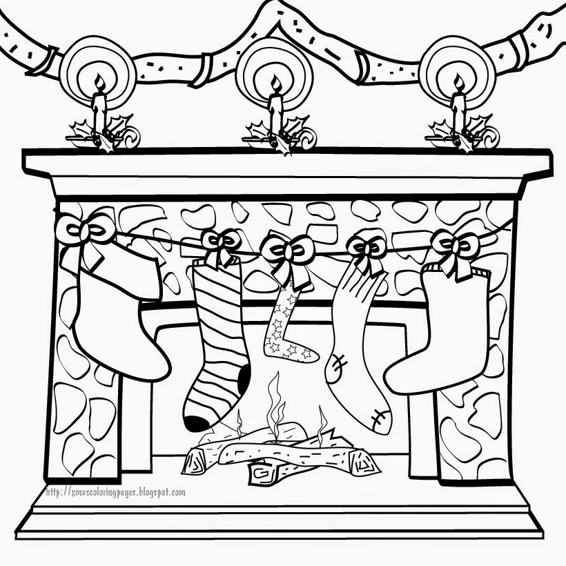 XMAS COLORING PAGES