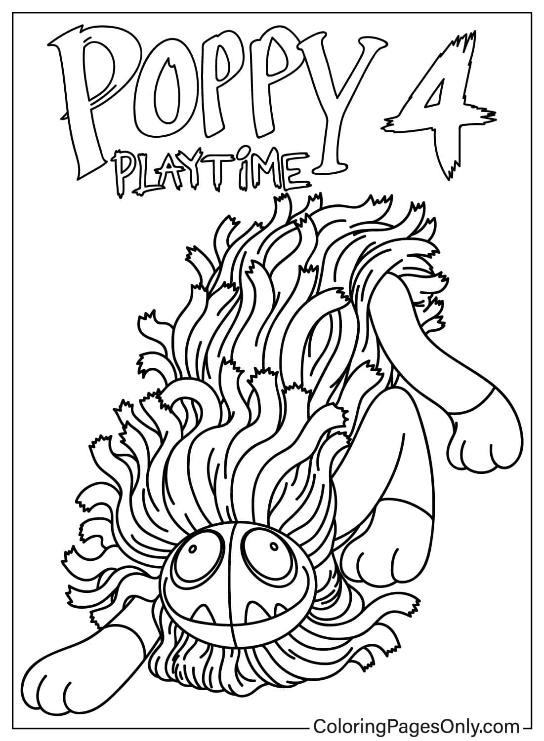 Yarnaby From Poppy Playtime 4 Free Printable Coloring Pages