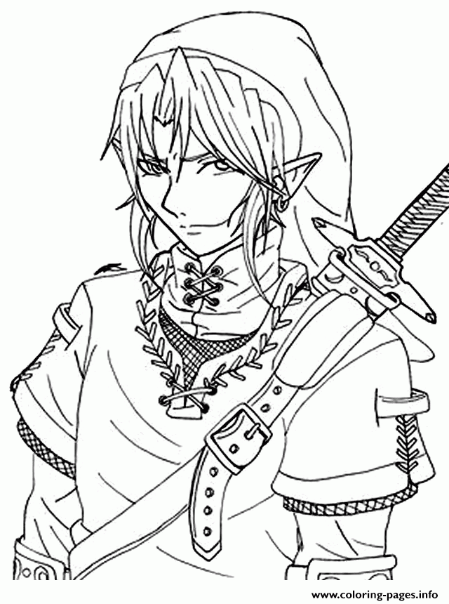 Zelda Colouring For Kids Coloring Page Printable