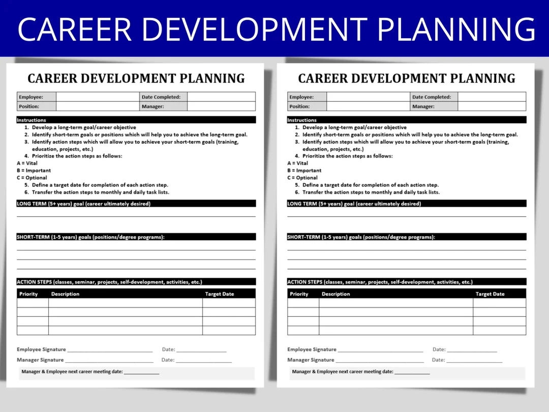 Career Development Planning Template HR Employee Form MS Word Etsy New Zealand Career Development Planning Template HR Employee Form MS Word Etsy New Zealand