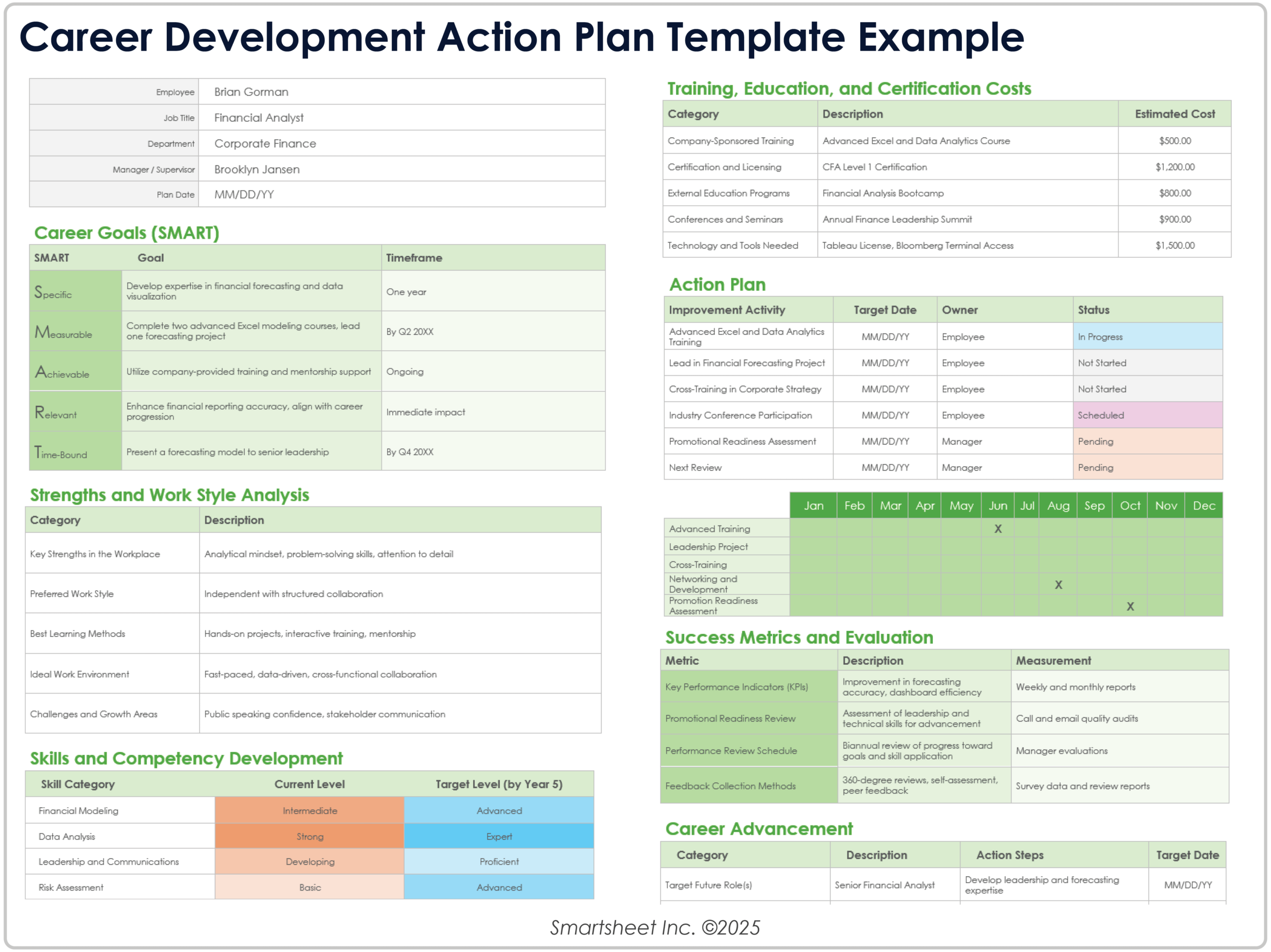 career development plan template career development plan template