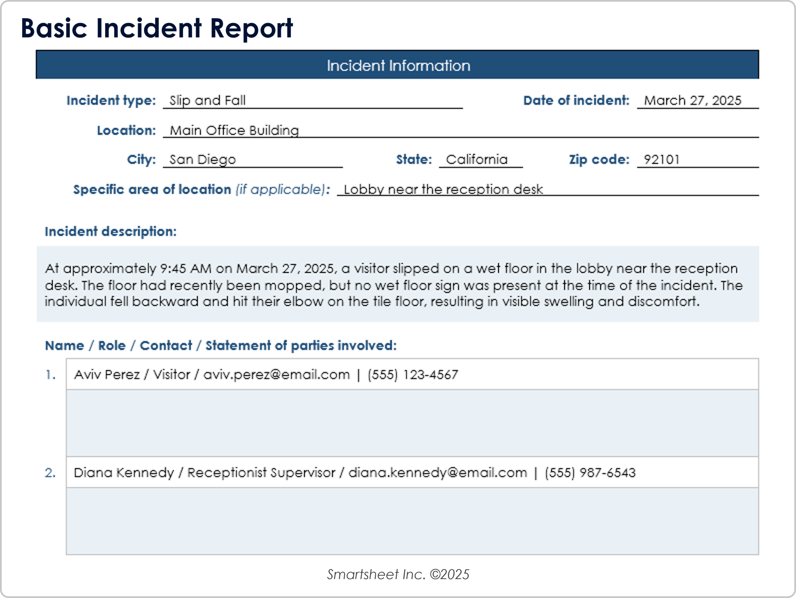 Free Incident Report Templates All Formats All Types Free Incident Report Templates All Formats All Types