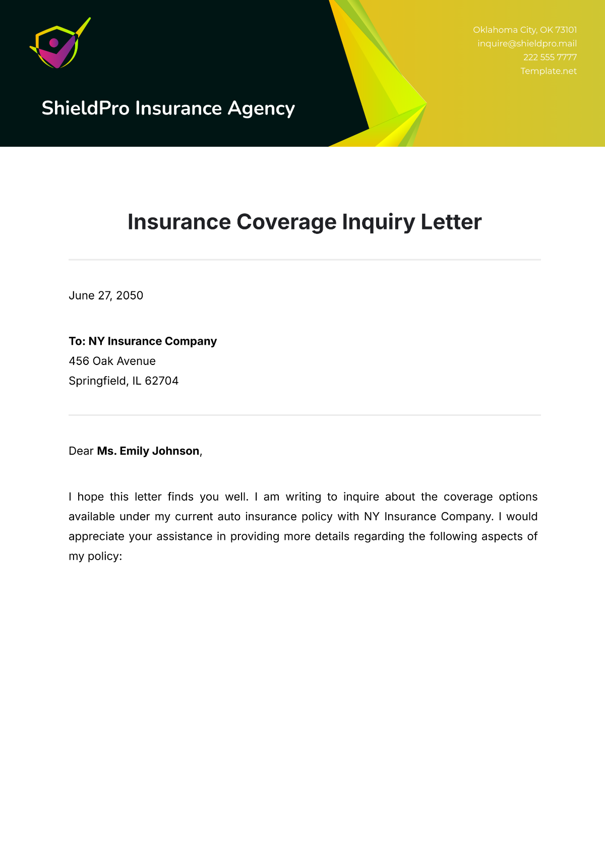 health insurance email templates
