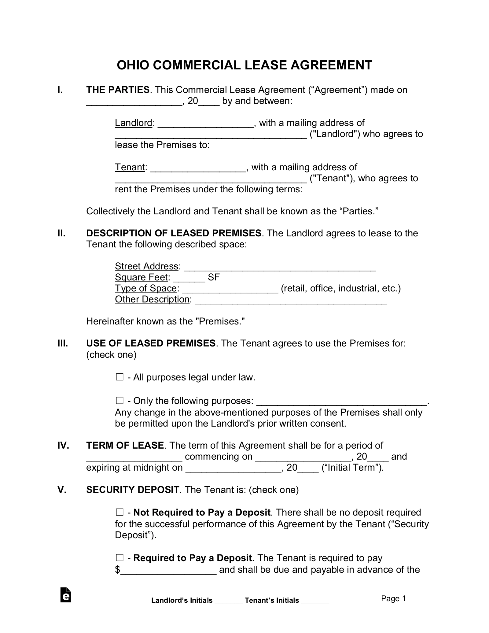 office space lease agreement template