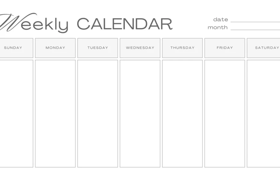 Free Printable Customizable Weekly Calendar Templates Canva