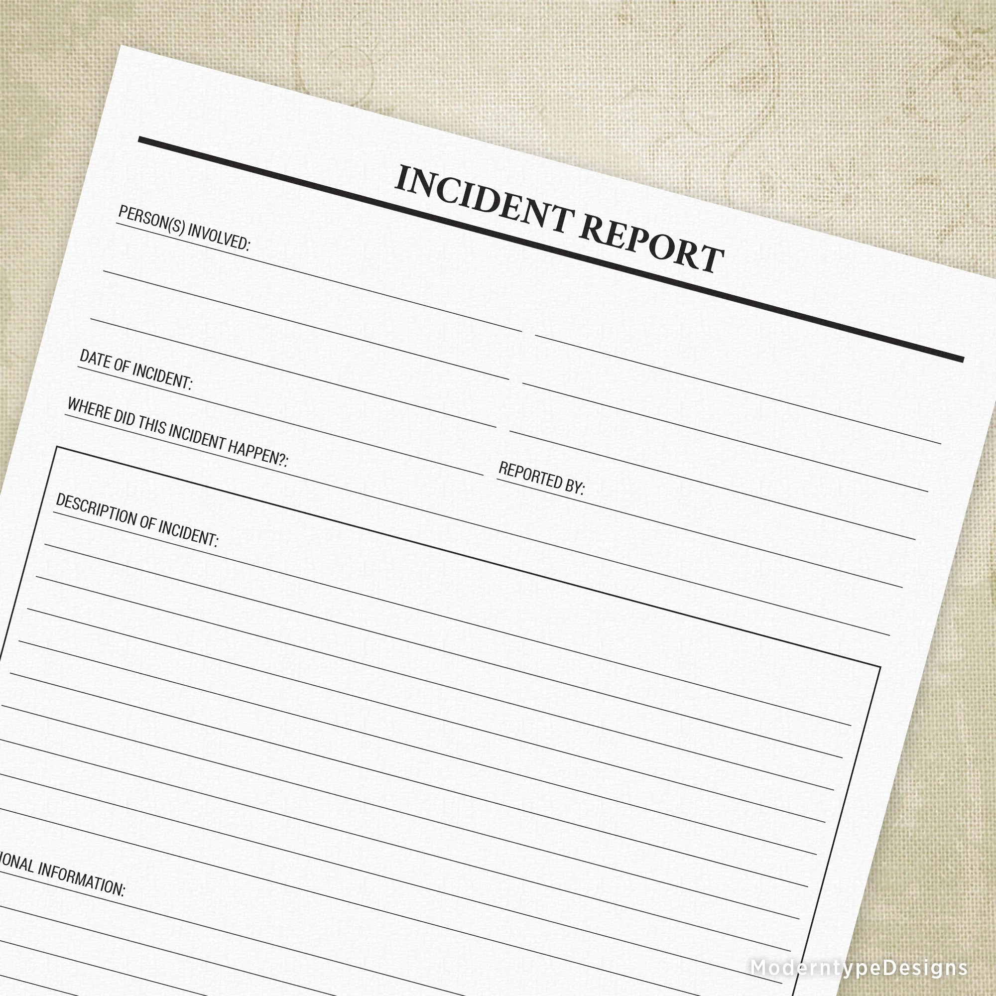 printable incident report template printable incident report template