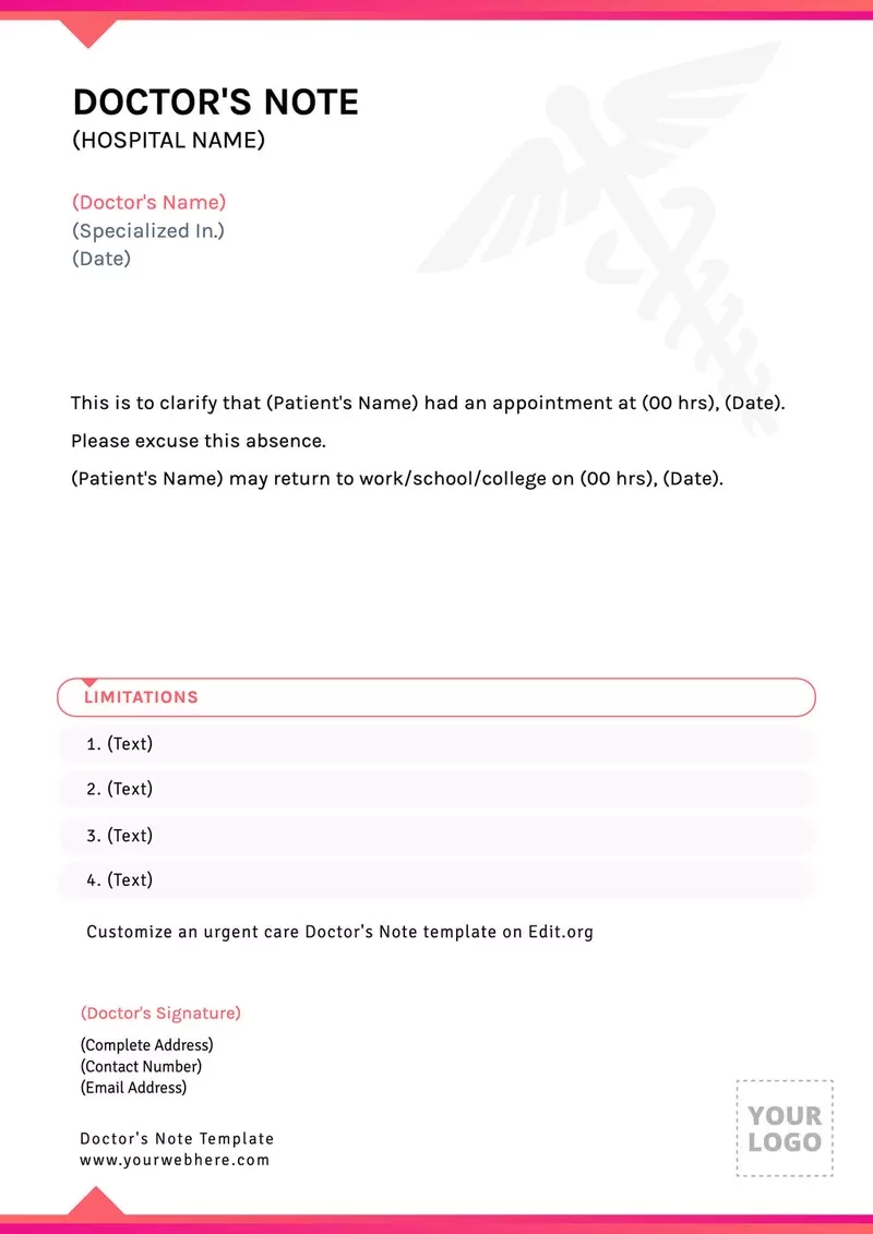doctors note template free doctors note template free